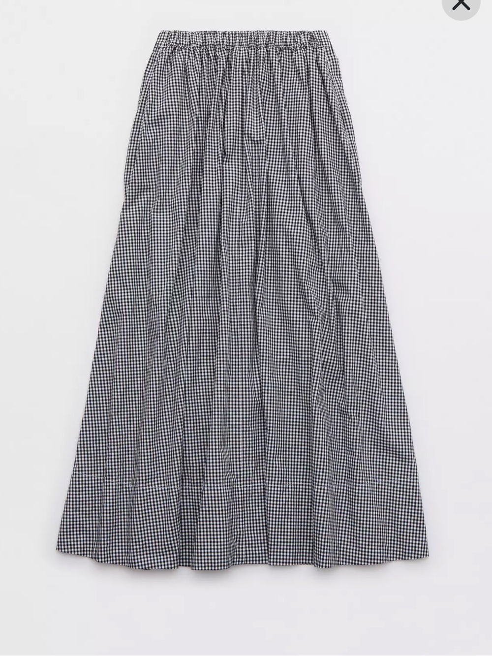 Aerie Cotton Gingham Midi Skirt NWT Sold Out (Medium) - Picture 5 of 10